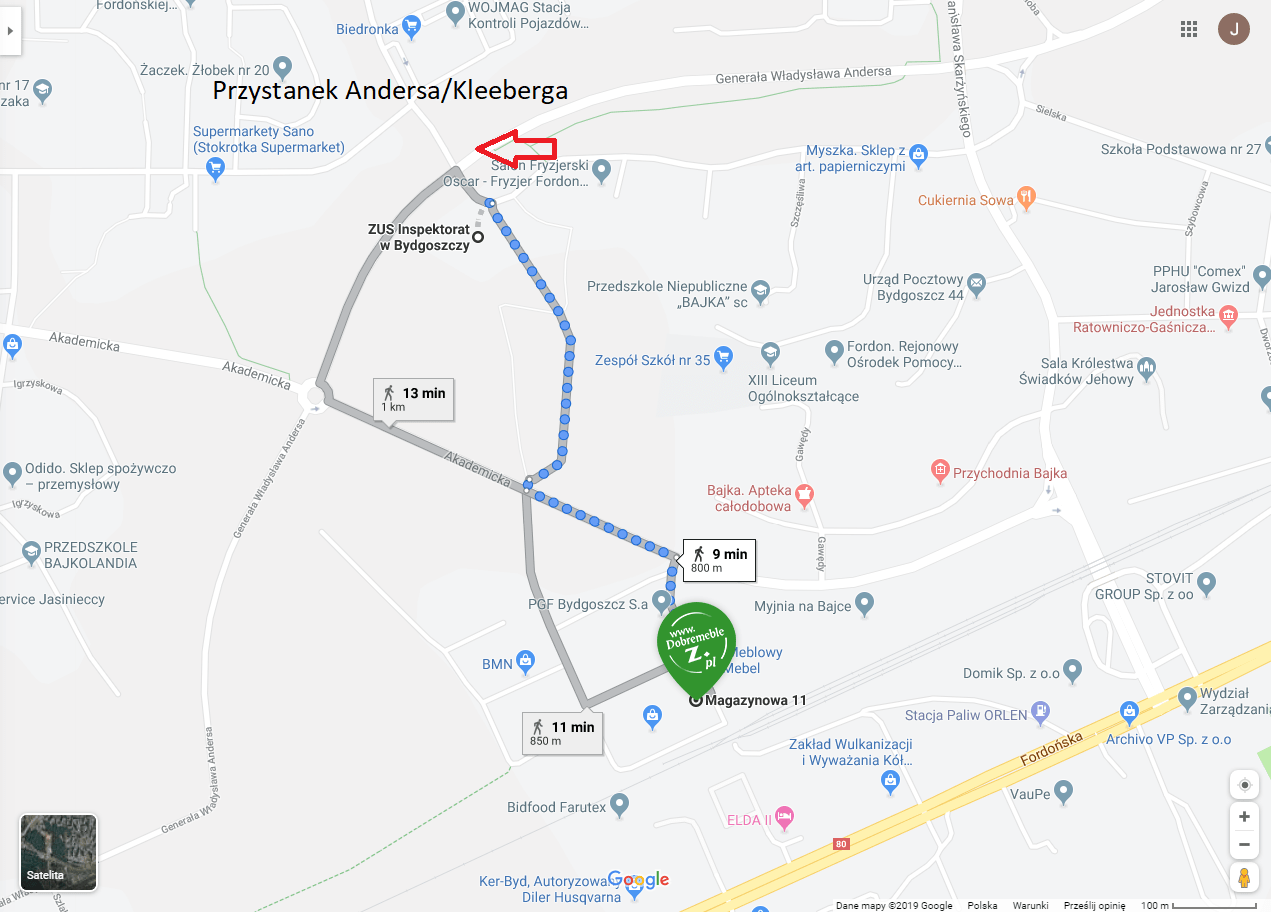 dojazd do dobre meble z...