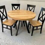 Stół loftowy Alex z krzesłami