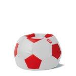Pufa Piłka Ekoskóra biało-czerwona