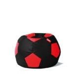 Pufa Piłka Ekoskóra czarno-czerwona
