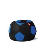 Pufa Piłka Ekoskóra czarno-niebieska