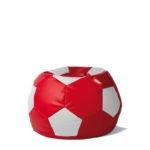 Pufa Piłka Ekoskóra czerwono-biała